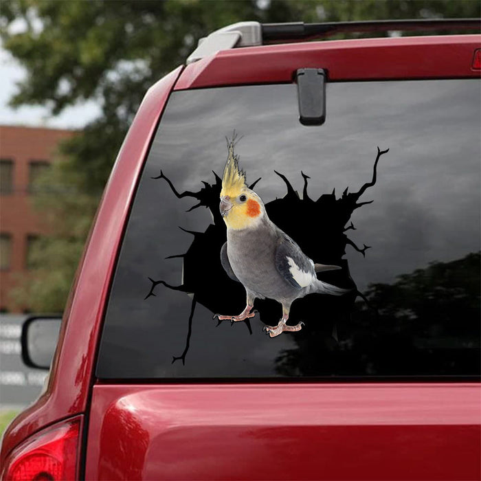 [da0125-snf-tpa]-cockatiel-crack-car-sticker-animals-lover