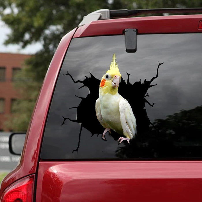 [da0126-snf-tpa]-cockatiel-crack-car-sticker-animals-lover