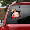 [th0668-snf-ptd]-flamingo-crack-car-sticker-tropical-lover