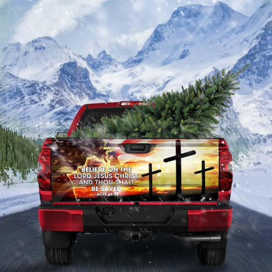 God Jesus Christ American truck Tailgate Decal Sticker Wrap Xmas Tailgate Wrap Decals For Trucks