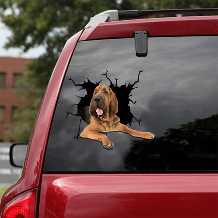 [ld1116-snf-lad]-bloodhound-crack-car-sticker-dogs-lover