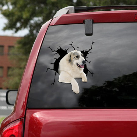 [ld1132-snf-lad]-great-pyrenees-crack-car-sticker-dogs-lover