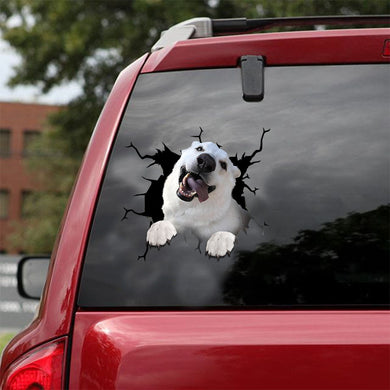 [ld1133-snf-lad]-great-pyrenees-crack-car-sticker-dogs-lover