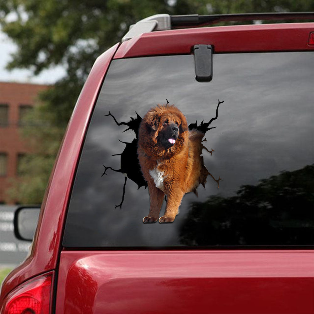 [ld1143-snf-lad]-tibetan-mastiff-crack-car-sticker-dogs-lover