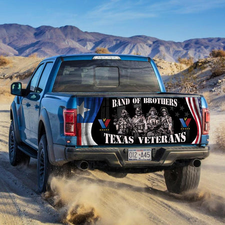 Texas Veterans truck Tailgate Decal Sticker Wrap Veteran Day Veteran Gifts Veteran Decoration Idea Band Of Brothers Tailgate Wrap Decals For Trucks