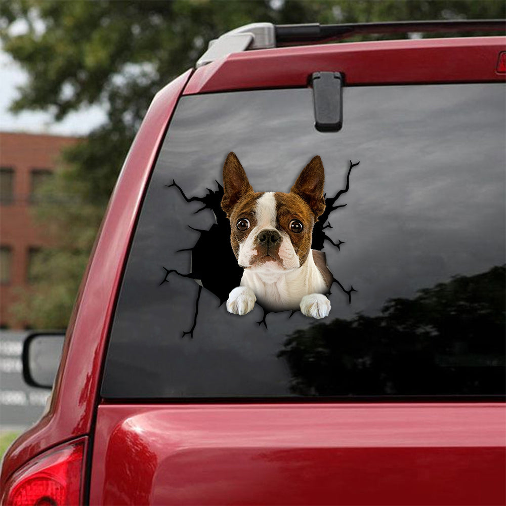 [th0748-snf-tpa]-boston-terrier-crack-car-sticker-dogs-lover