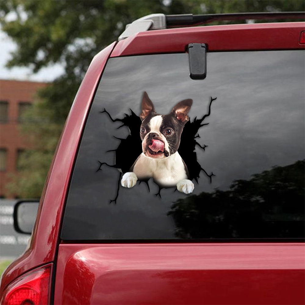 [th0749-snf-tpa]-boston-terrier-crack-car-sticker-dogs-lover