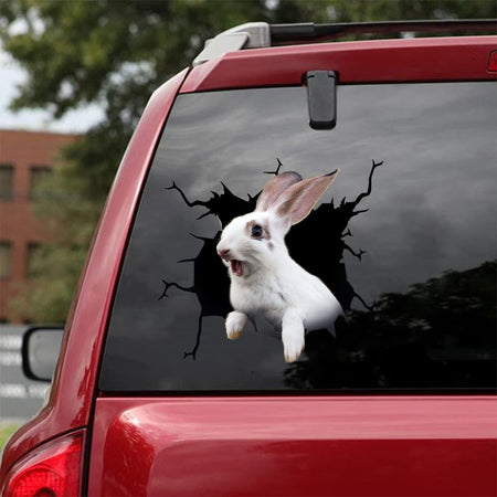 [da0320-snf-tnt]-rabbit-crack-car-sticker-rabbits-lover