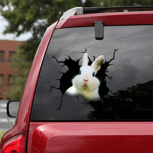 [da0303-snf-tnt]-rabbit-crack-car-sticker-rabbits-lover
