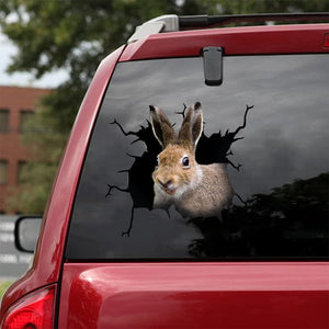 [da0305-snf-tnt]-rabbit-crack-car-sticker-rabbits-lover