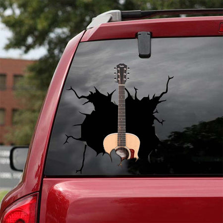 [sk0588-snf-tnt]-acoustic-guitar-car-sticker-