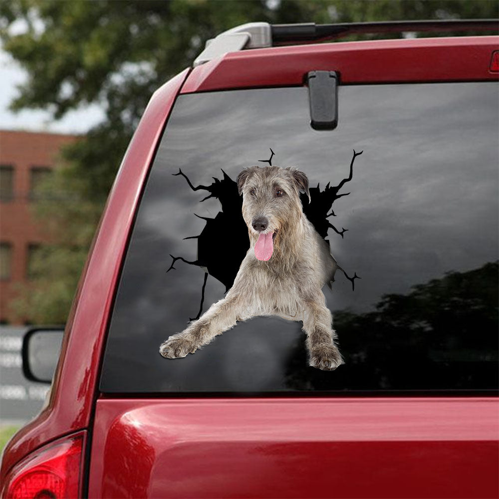 [ld0820-snf-lad]-wolfhound-crack-car-sticker-dogs-lover