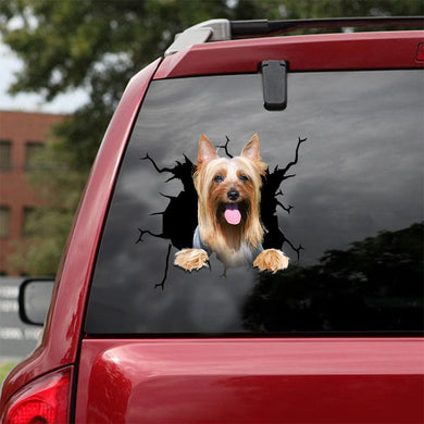 [ld1163-snf-lad]-australian-silky-terrier-crack-car-sticker-dogs-lover