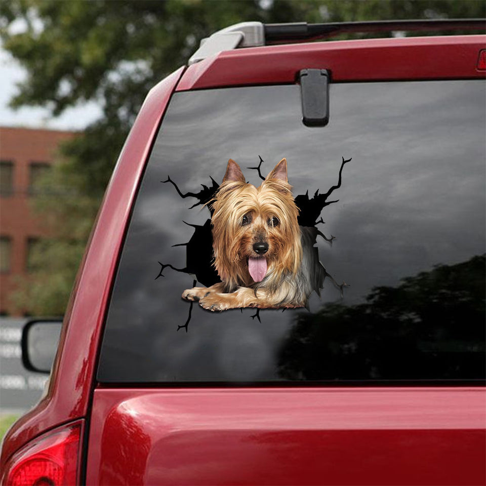 [ld1166-snf-lad]-australian-silky-terrier-crack-car-sticker-dogs-lover