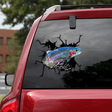 [th0332-snf-ptd]-trout-fish-crack-car-sticker-fishs-lover