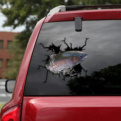 [th0326-snf-ptd]-trout-fish-crack-car-sticker-fishs-lover
