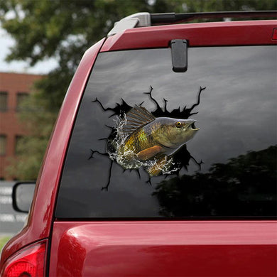 [th0318-snf-ptd]-fishing-perch-and-cappie-crack-car-sticker-fishs-lover