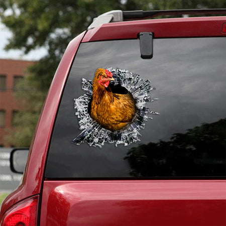 [th0717-snf-tpa]-chicken-crack-car-sticker-poultry-lover