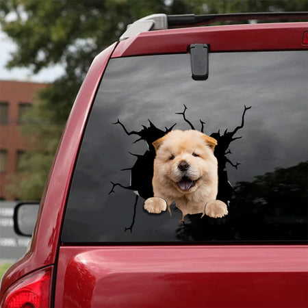 [sk0656-snf-tnt]-chow-chow-crack-sticker-dogs-lover