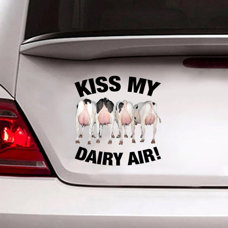 [sk1728-snf-tpa]-kiss-my-dairy-air-crack-car-sticker-cattle-lover