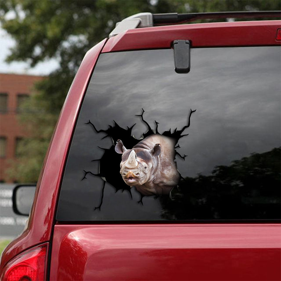 [th0193-snf-tpa]-rhino-crack-car-sticker-lover
