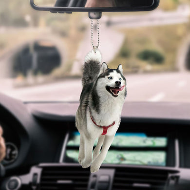 husky-ornament-decorate-car
