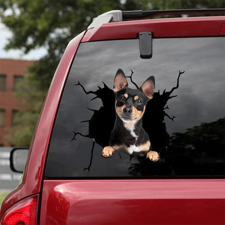 Chihuahua Crack Decal For Wall Pretty Car Window Decals Secret Santa Gifts
