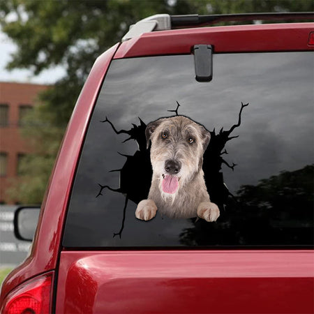 [da0134-snf-tnt]-irish-wolfhound-dogs-crack-car-sticker