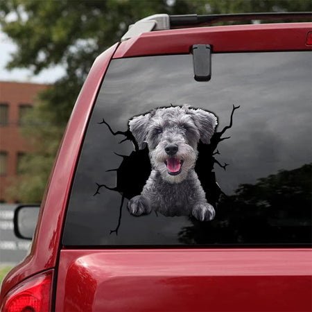 [da0142-snf-tnt]-schnoodle-crack-car-sticker-dogs-lover