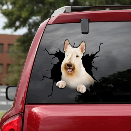 [da0135-snf-tnt]-scottish-terrier-dogs-crack-car-sticker