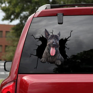 [da0138-snf-tnt]-scottish-terrier-dogs-crack-car-sticker