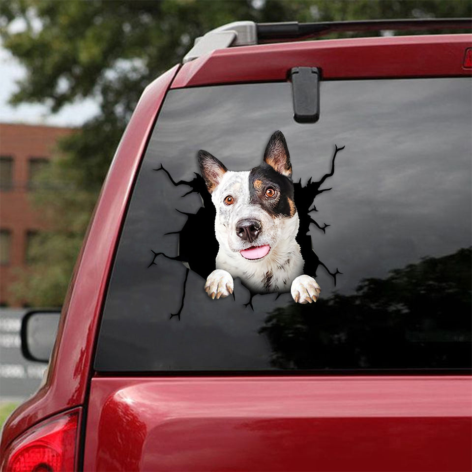 [th0356-snf-tpa]-australian-cattle-dog-crack-car-sticker-dogs-lover