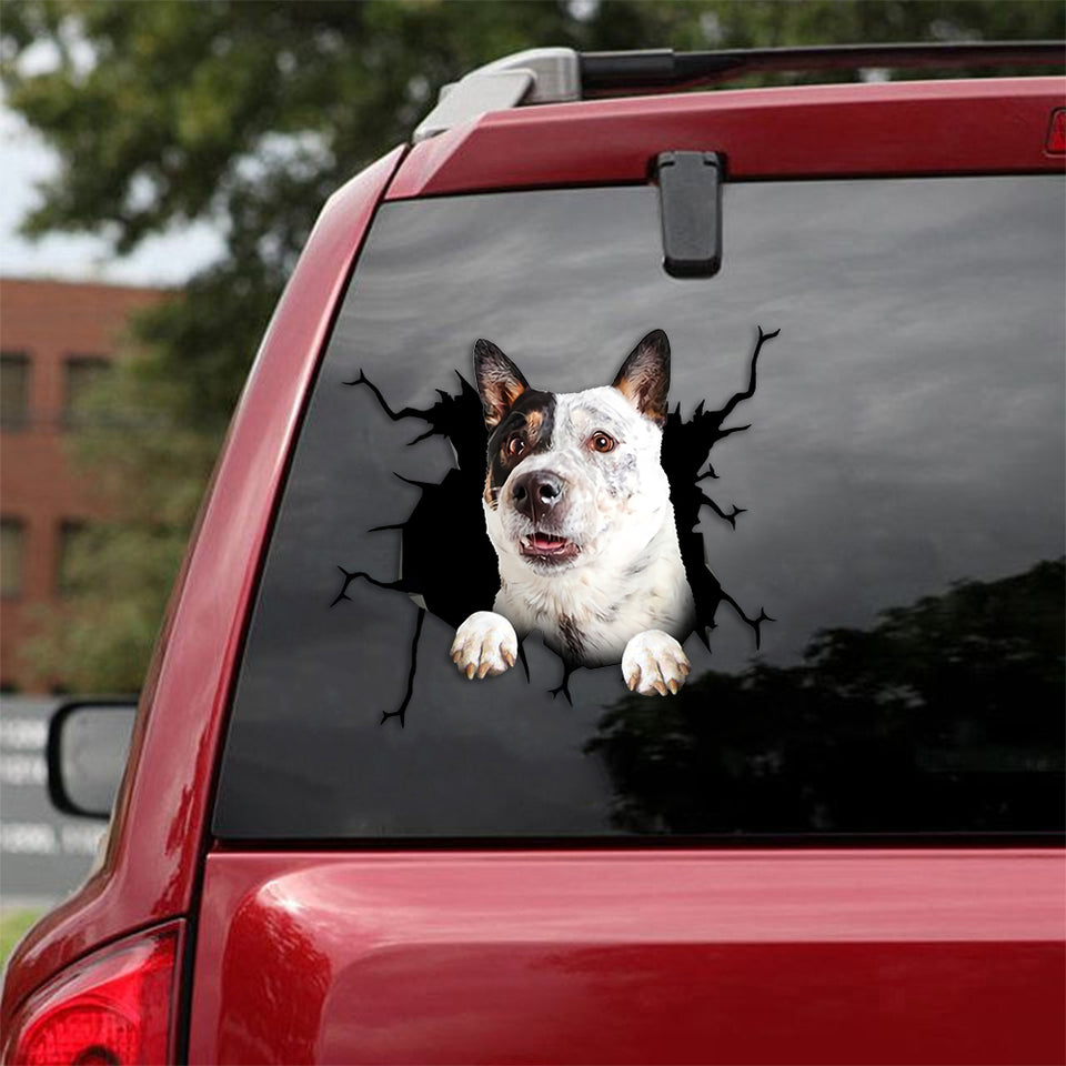 [th0357-snf-tpa]-australian-cattle-dog-crack-car-sticker-dogs-lover