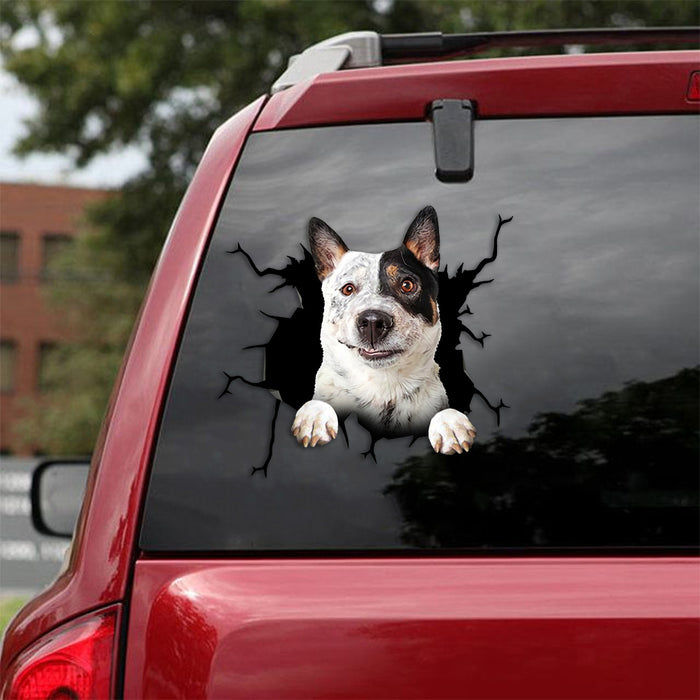 [th0358-snf-tpa]-australian-cattle-dog-crack-car-sticker-dogs-lover