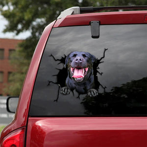 [th0350-snf-tpa]-labrador-crack-car-sticker-dogs-lover