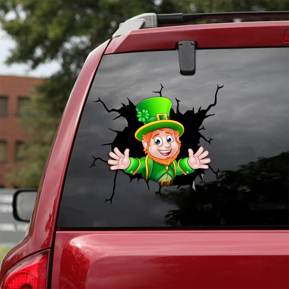 [bv0165-1-snf-ptd]-saint-patrick's-day-crack-car-sticker