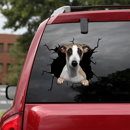 [bv0173-snf-tnt]-whippet-crack-car-sticker-dogs-lover