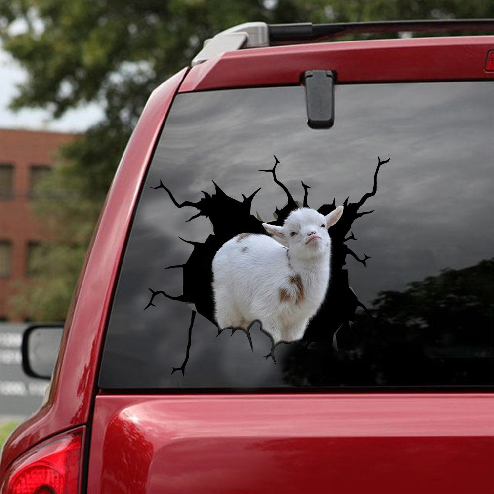 goat crack sticker animals lover – Camellia Print