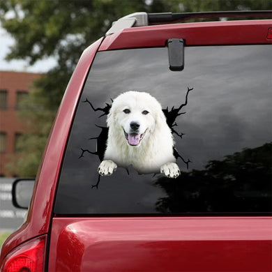 [da1070-snf-tnt]-great-pyrenees-crack-car-sticker-dogs-lover