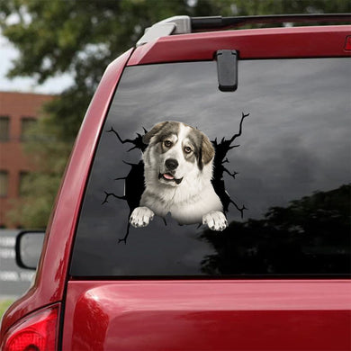 [da1073-snf-tnt]-great-pyrenees-crack-car-sticker-dogs-lover