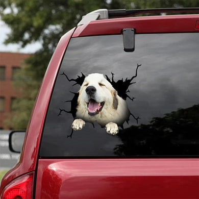 [da1075-snf-tnt]-great-pyrenees-crack-car-sticker-dogs-lover