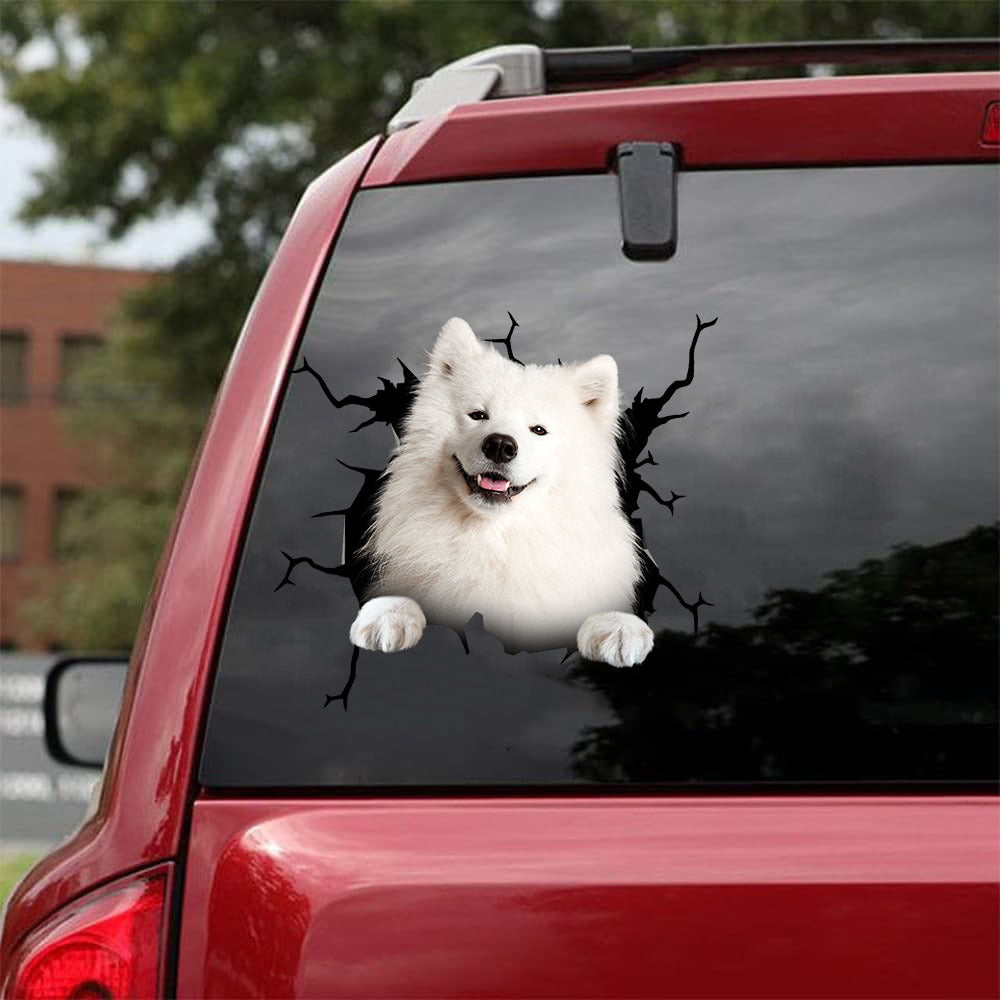 [da1063-snf-tnt]-samoyed-crack-car-sticker-dogs-lover