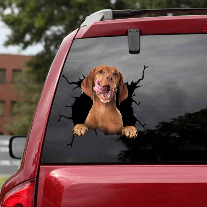 [da1065-snf-tnt]-vizsla-crack-car-sticker-dogs-lover