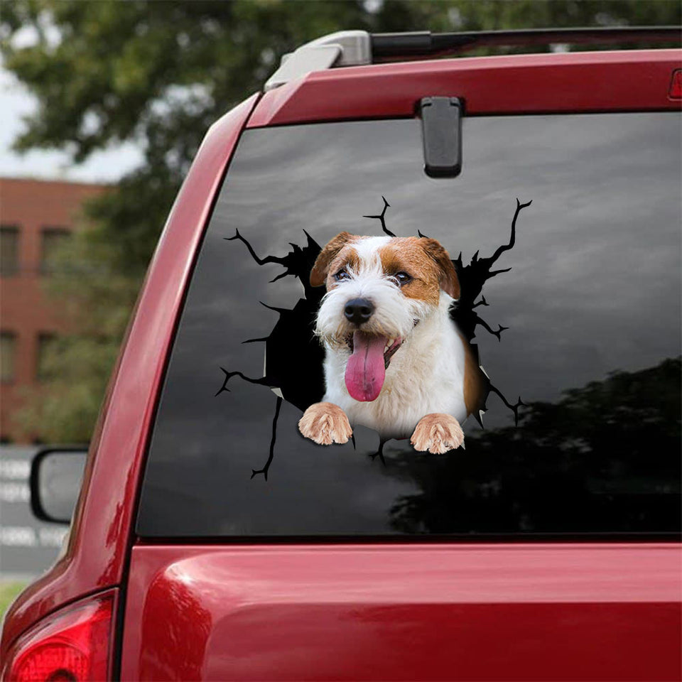 [bv0181-snf-tpa]-parson-russell-terrier-crack-car-sticker-dogs-lover