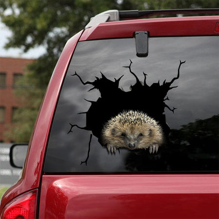 [sk1841-snf-tnt]-hedgehog-crack-sticker-animals-lover