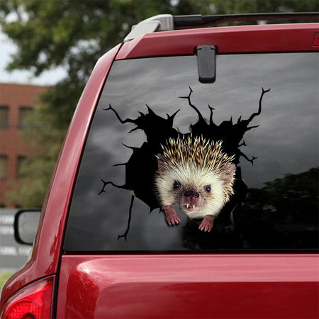 [sk1843-snf-tnt]-hedgehog-crack-sticker-animals-lover