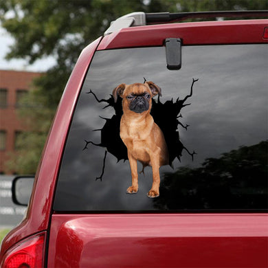 [ld0910-snf-lad]-brussel-griffon-crack-car-sticker-dogs-lover