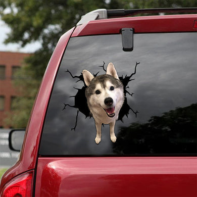 [ld1215-snf-lad]-alaskan-malamute-crack-car-sticker-dogs-lover
