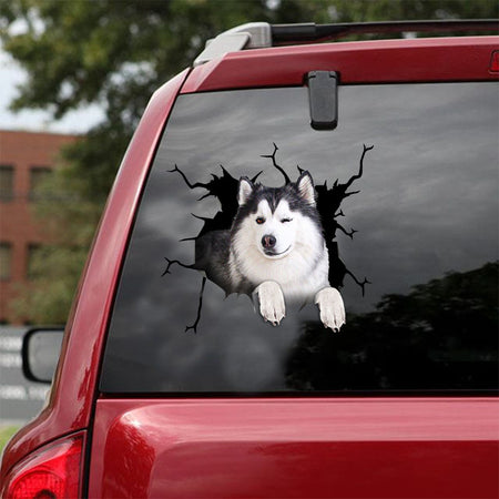 [ld1216-snf-lad]-alaskan-malamute-crack-car-sticker-dogs-lover