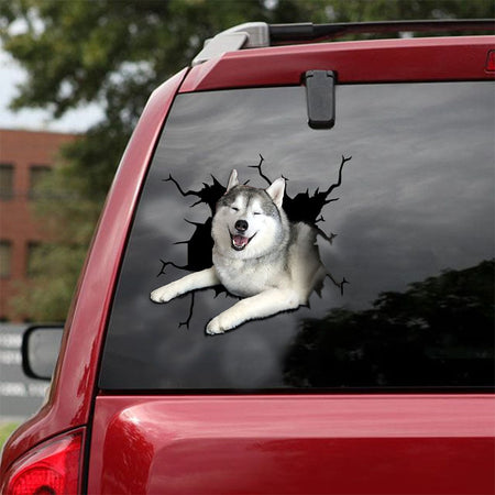 [ld1219-snf-lad]-alaskan-malamute-crack-car-sticker-dogs-lover